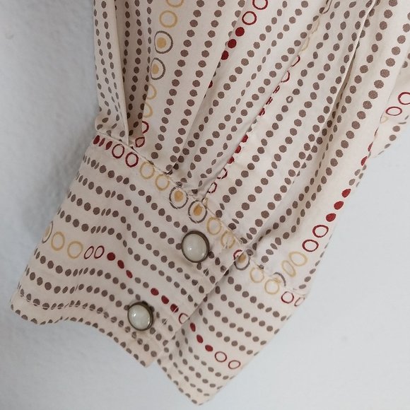 Fossil Vintage Men's Circle Pattern Western Inspired Long Sleeved Shirt … - Picture 12 of 12